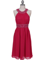 Fuschia Beaded Cocktail Dress