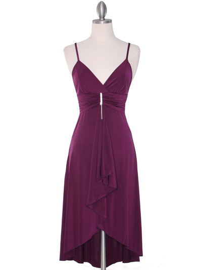 1745 Purple Party Dress - Purple, Front View Medium