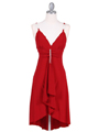 1745 Red Party Dress - Red, Front View Thumbnail