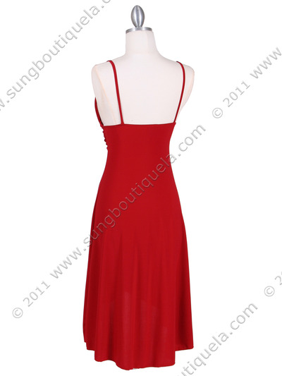 1745 Red Party Dress - Red, Back View Medium