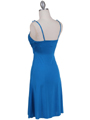 1774  Teal Blue Party Dress - Back Image