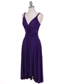 Purple 3/4 Length Party Dress