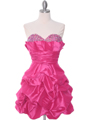 1807 Hot Pink Homecoming Dress - Hot Pink, Front View Thumbnail