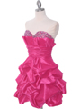 1807 Hot Pink Homecoming Dress - Hot Pink, Alt View Thumbnail