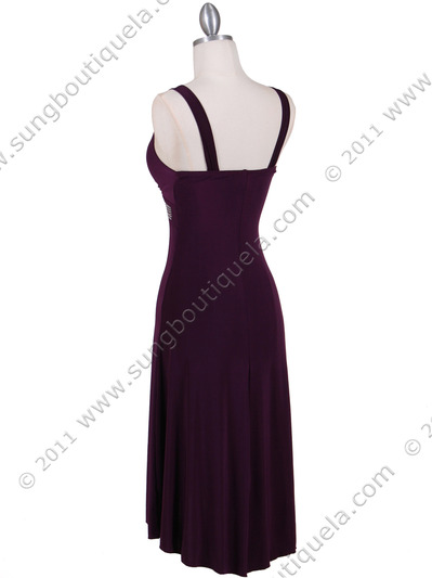 1813S Purple Cocktail Dress - Purple, Back View Medium