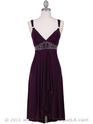 1813S Purple Cocktail Dress, Purple