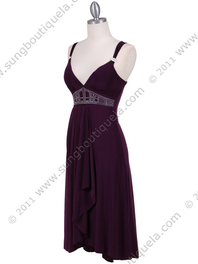 1813S Purple Cocktail Dress - Purple, Alt View Medium