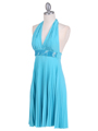 Turquoise Halter Beaded Party Dress Turquoise Halter Beaded Party Dress