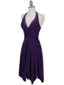 Purple Halter Party Dress