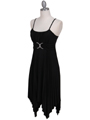 Black Pleated Cocktail Dress with Rhinestone Buckle Black Pleated Cocktail Dress with Rhinestone Buckle