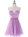 183 Lilac Strapless Homecoming Dress - Lilac, Front View Thumbnail