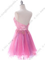 183 Pink Strapless Homecoming Dress - Pink, Back View Thumbnail