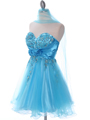 Turquoise Strapless Homecoming Dress