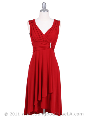 1840 Red Cocktail Dress, Red