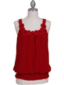 Red Sleeveless Top
