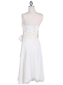 1869 Ivory Tea Length Dress - Ivory, Back View Thumbnail