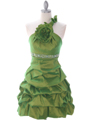 187 Green Homecoming Dress - Green, Front View Thumbnail