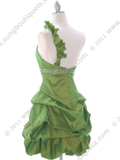 187 Green Homecoming Dress - Green, Back View Medium