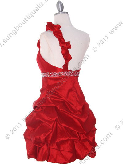 187 Red Homecoming Dress - Red, Back View Medium