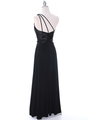 1888 Black One Shoulder Evening Dress - Black, Back View Thumbnail