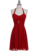Red Halter Party Dress