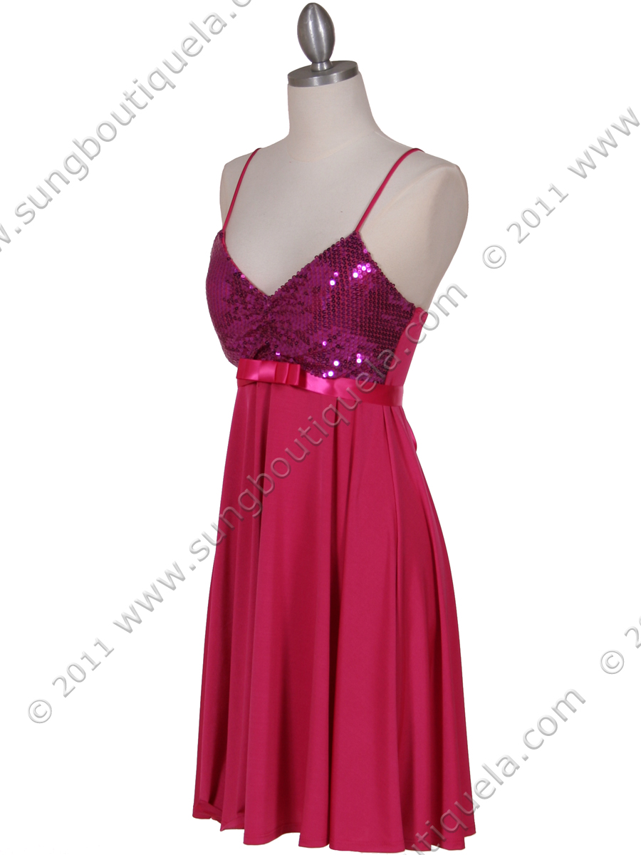 party dresses. Hot Pink Glitter Party Dresses