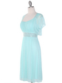 Mint One Shoulder Cocktail Dress with Bolero