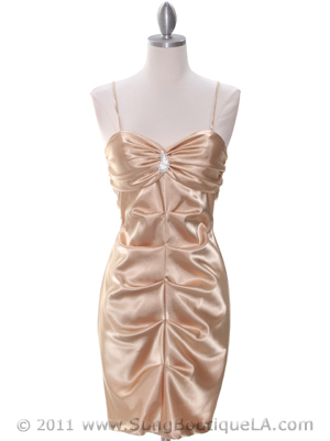 2010 Gold Cocktail Dress, Gold