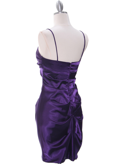2010 Purple Homecoming Cocktail Dress - Purple, Back View Medium