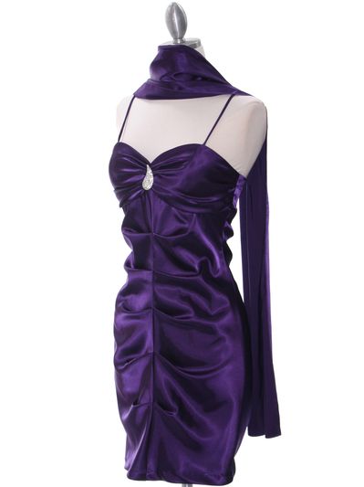 2010 Purple Homecoming Cocktail Dress - Purple, Alt View Medium