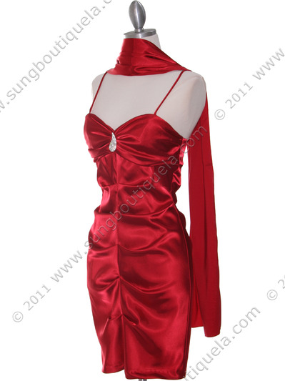 2010 Red Homecoming Dress - Red, Alt View Medium