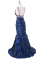 20129  Navy Taffeta Prom Evening Dress - Back Image