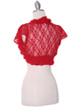 2017L  Red Lace Short Sleeve Bolero - Back Image