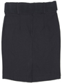 2116 Black Pencil Skirt with Belt - Black, Back View Thumbnail