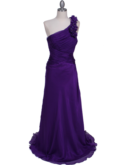 2129 Purple One Should Prom Evening Dress - Purple, Front View Medium