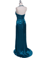 2135 Jade Beaded Halter Prom Evening Dress - Jade, Back View Thumbnail