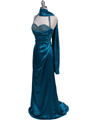 2135 Jade Beaded Halter Prom Evening Dress - Jade, Alt View Thumbnail