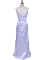 2135 White Beaded Halter Prom Evening Dress - White, Front View Thumbnail