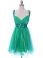 2141 Green Turquoise Homecoming Dress - Green Turquoise, Front View Thumbnail