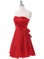 2152 Red Taffeta Cocktail Dress - Red, Alt View Thumbnail