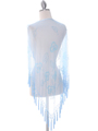 2288  Baby Blue Lace Beaded Shawl - Back Image