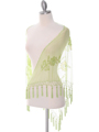 Green Lace Beaded Shawl
