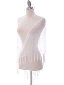 White Lace Beaded Shawl