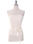 Ivory Lace Strapless Top