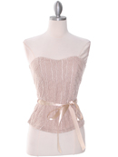 Mocha Lace Strapless Top