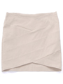 2769 Beige Mini Skirt - Beige, Front View Thumbnail