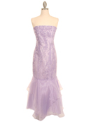 Lilac Crystal Organza Long Dress