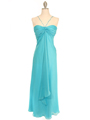 Aqua Chiffon Evening Dress