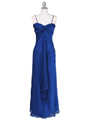 Royal Blue Chiffon Evening Dress