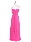 Fuschia Chiffon Evening Dress